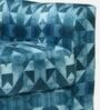 Voorst Fabric Full Back Lounge Chair In Blue Abstract Print