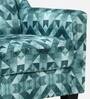 Voorst Fabric Full Back Lounge Chair In Turquoise Abstract Print