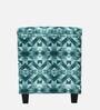 Voorst Fabric Full Back Lounge Chair In Turquoise Abstract Print