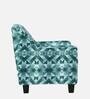 Voorst Fabric Full Back Lounge Chair In Turquoise Abstract Print