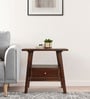 Vora Sheesham Wood End Table In Walnut Finish