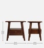 Vora Sheesham Wood End Table In Walnut Finish