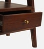 Vora Sheesham Wood End Table In Walnut Finish