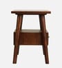 Vora Sheesham Wood End Table In Walnut Finish