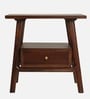 Vora Sheesham Wood End Table In Walnut Finish