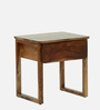 Voronezh Sheesham Wood Bedside Table in Scratch Resistant Rustic Teak Finish With Drawer