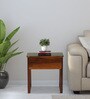 Voronezh Sheesham Wood Bedside Table in Scratch Resistant Honey Oak Finish With Drawer