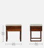 Voronezh Sheesham Wood Bedside Table in Scratch Resistant Honey Oak Finish With Drawer