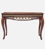 Vortex Teak Wood Console Table In Teak Colour