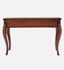 Vortex Teak Wood Console Table In Teak Colour