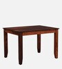 Vosges Sheesham Wood 4 Seater Dining Set In Scratch Resistant Honey Oak Finish