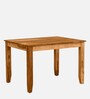 Vosges Sheesham Wood 4 Seater Dining Set In Scratch Resistant Rustic Teak Finish