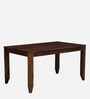 Vosges Sheesham Wood 6 Seater Dining Table In Scratch Resistant Walnut Finish