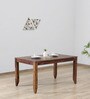Vosges Sheesham Wood 6 Seater Dining Table In Scratch Resistant Walnut Finish