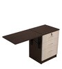 Voyager Foldable Study Table in African Oak Finish with Storage