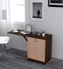 Voyager Foldable Study Table in African Oak Finish with Storage