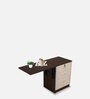 Voyager Foldable Study Table in African Oak Finish with Storage