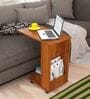 Voyager C-Shape End Table in Brazilian Walnut Finish