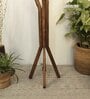 Vrikshya Wooden Floor Lamp with Jute Shade & Brown Base