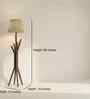 Vrikshya Wooden Floor Lamp with Jute Shade & Brown Base