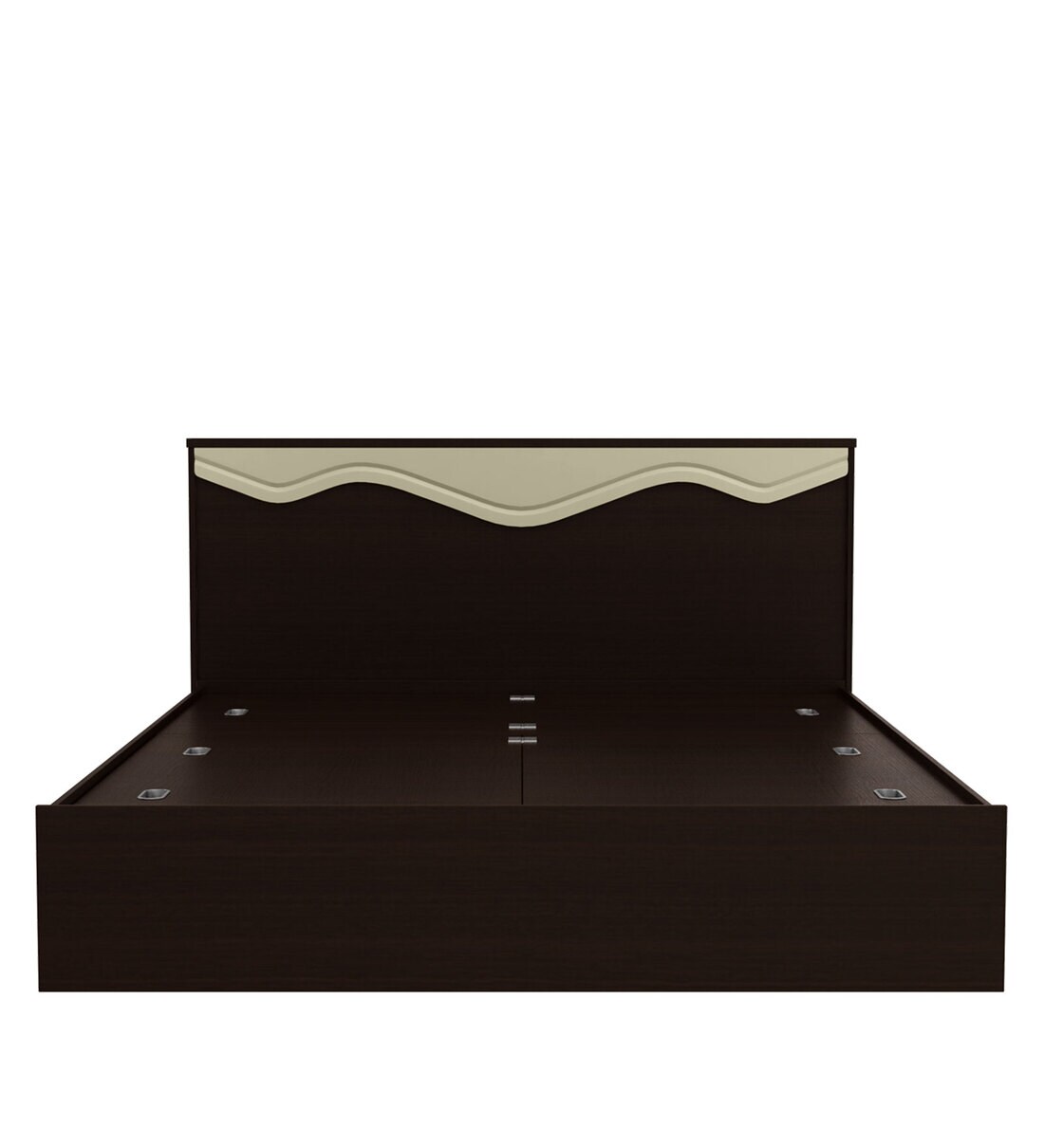 Buy Vurv King Size Bed in Cola Rain Finish with Box Storage by Godrej