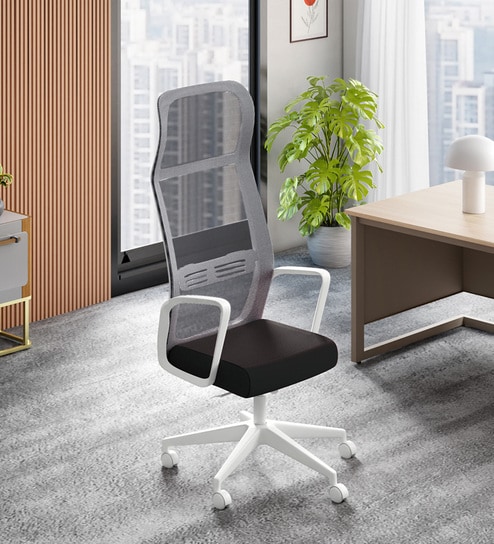 Vurv Mesh Ergonomic Chair in Black Ink Finish