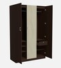Vurv 3 Door Wardrobe In Cola Rain Colour