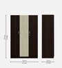 Vurv 3 Door Wardrobe In Cola Rain Colour
