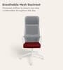 Vurv Mesh Ergonomic Chair in Milan Red Finish