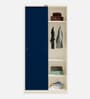 Vurv Steel 2 Door Sliding Wardrobe In Sapphire Blue Colour