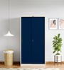 Vurv Steel 2 Door Sliding Wardrobe In Sapphire Blue Colour
