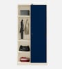 Vurv Steel 2 Door Sliding Wardrobe In Sapphire Blue Colour