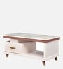 Vylt Marble Top Coffee Table In White Colour