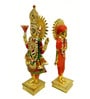 Vyom Shop Brass Metal Swaminarayan Pair Showpiece