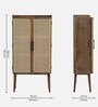 Vyut Solid Wood Bar Cabinet in Walnut Finish