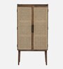 Vyut Solid Wood Bar Cabinet in Walnut Finish
