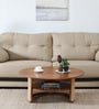 Vyut Solid Wood Round Centre Table in Honey Finish