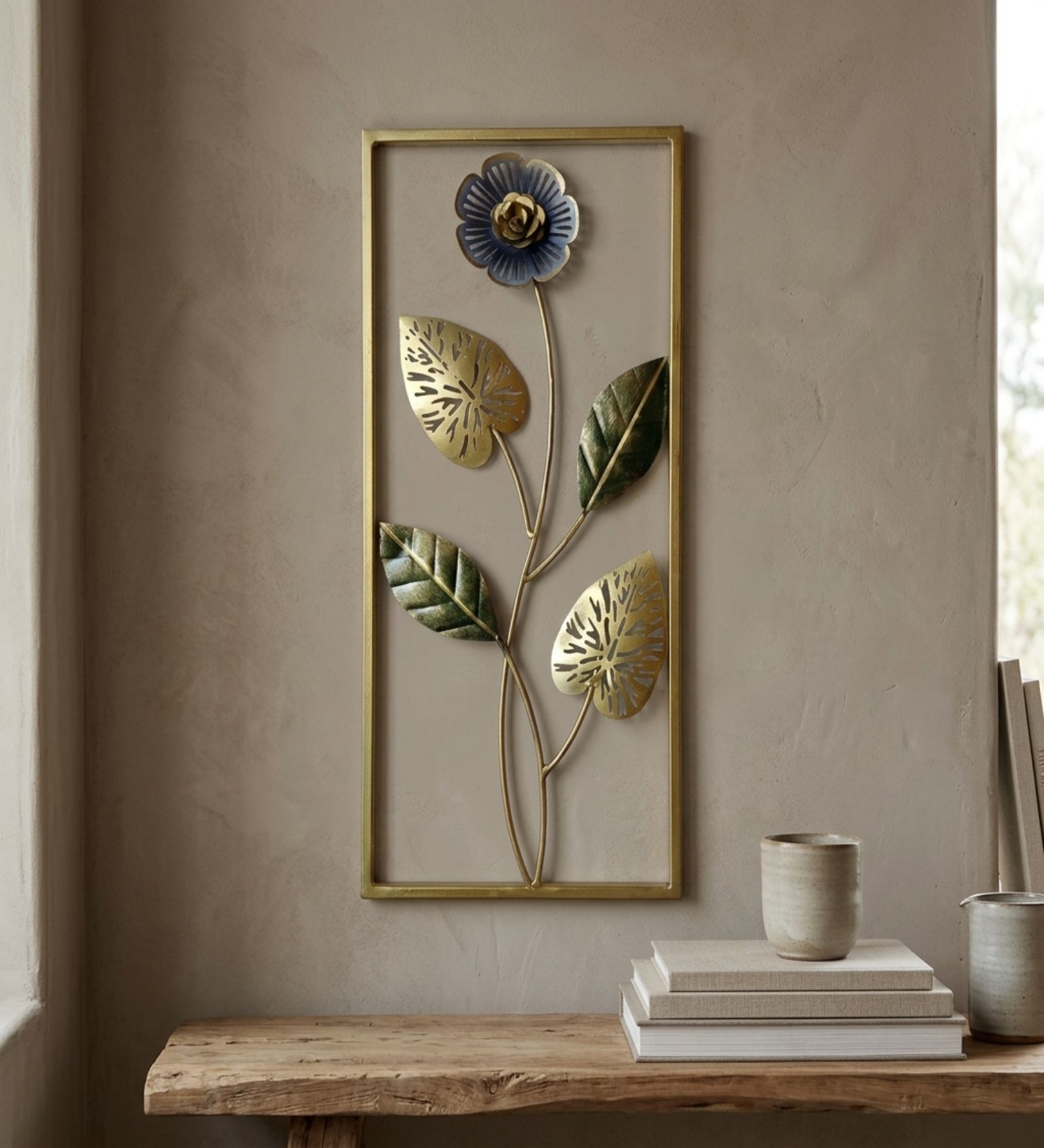 Modern Blue Blossom Wall Art
