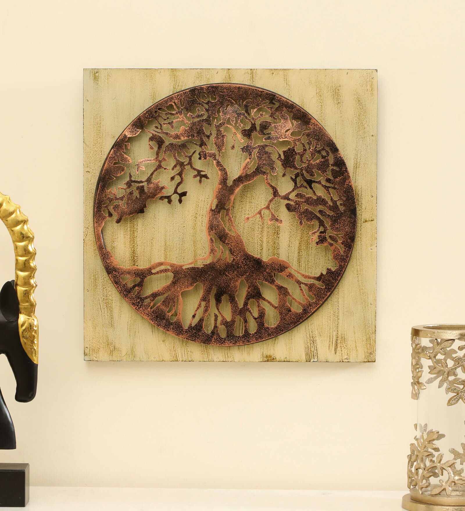 Oni Tree Iron Multicolour Metal Wall Art