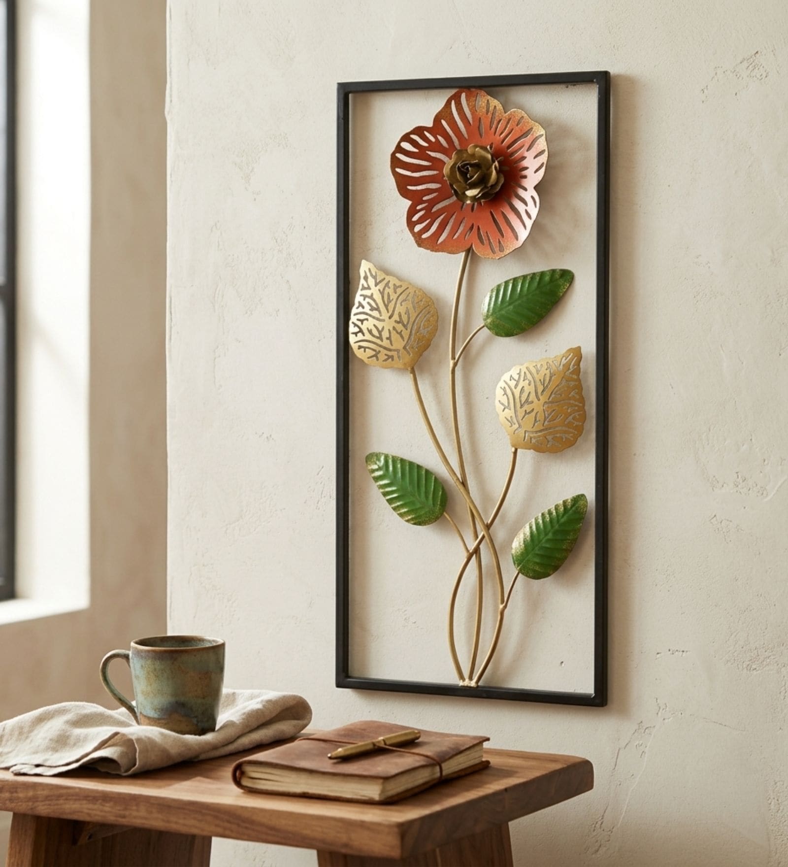 Sunset Bloom Metal Wall Art