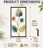 Pastel Botanical Metal Wall Art with Golden Leaves