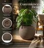 W SPHR Choco Brown 10 Inch German Polymer Round Plant Container