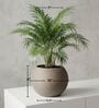 W SPHR Choco Brown 10 Inch German Polymer Round Plant Container