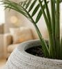 W SPHR Marble White 10 Inch German Polymer Round Plant Container