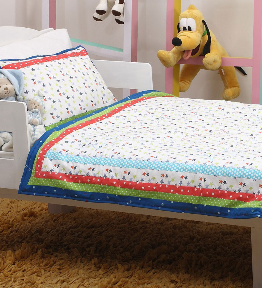 Buy Walk Among Stars Baby Quilt Set in Multicolour by Raw Kottage