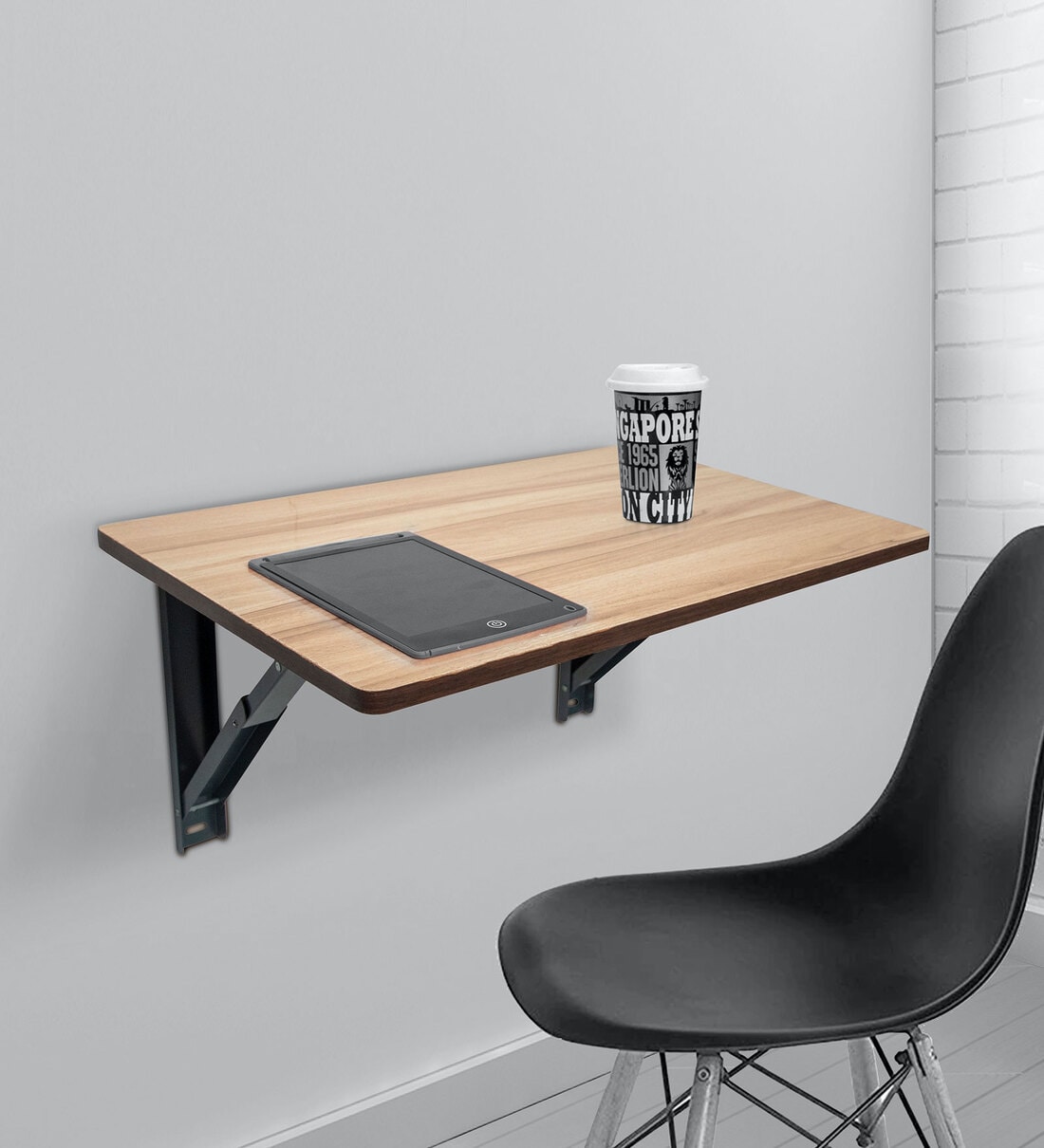 Buy Bruno Wall Mounted Table in Natural Finish at 30 OFF by Muren