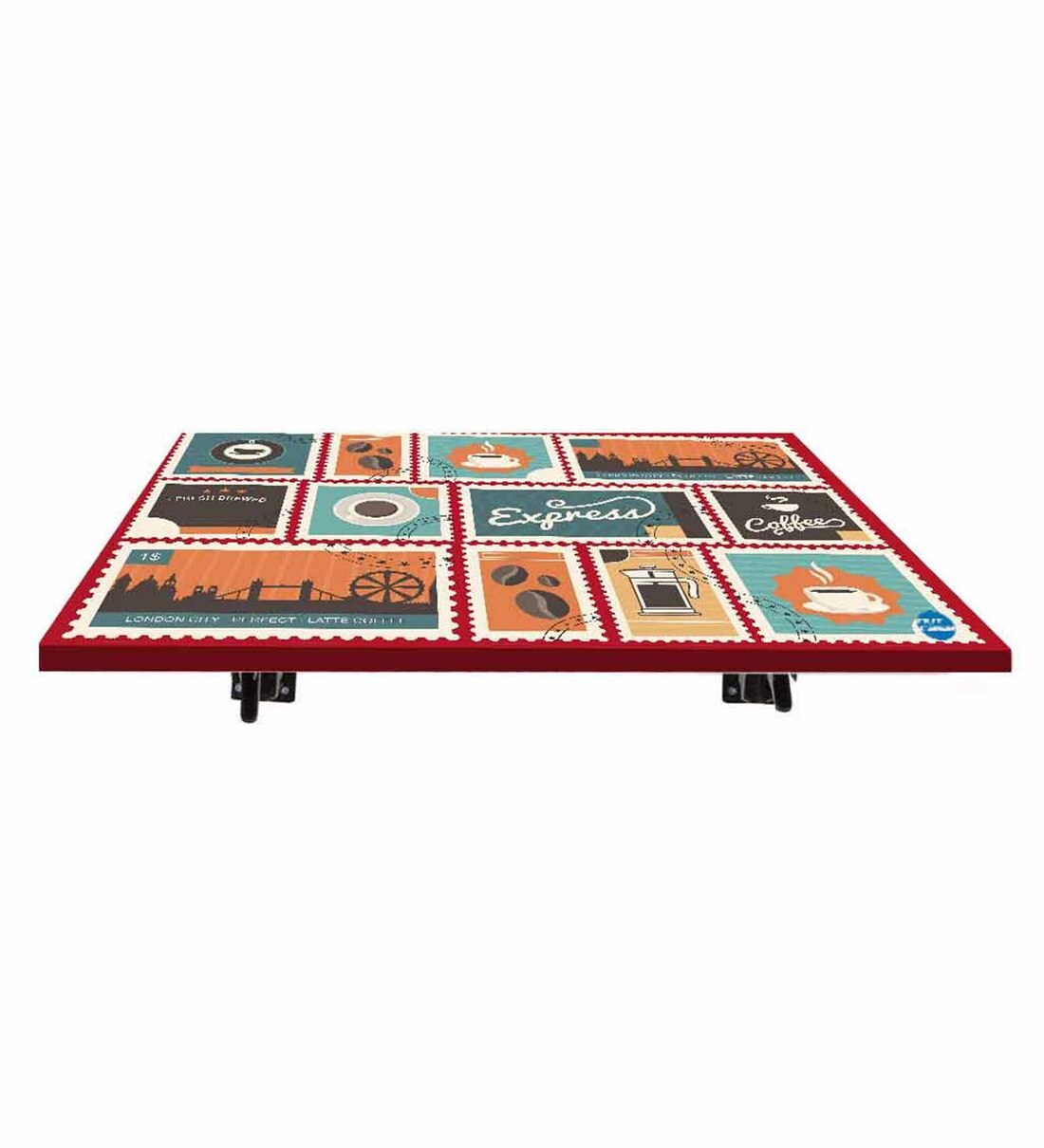 Buy Wall Mounted Foldable Study Table with American Diner Print in