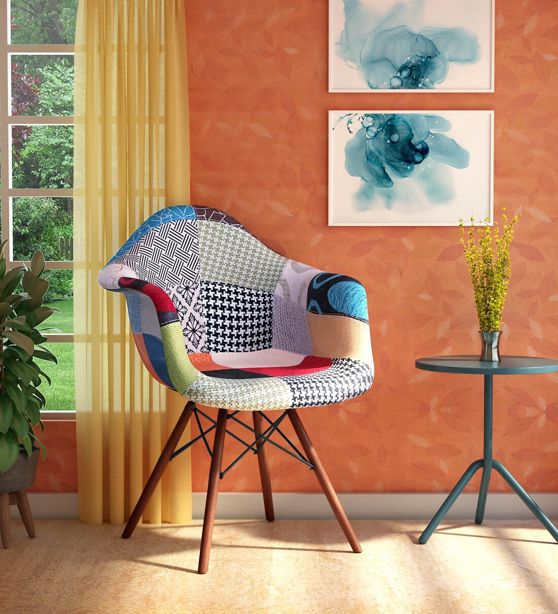 Patchwork chair pepperfry new arrivals