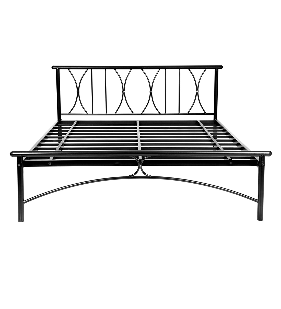 Buy Metallika Washington Queen Size Bed in Black Finish by FurnitureKraft Online Modern Queen