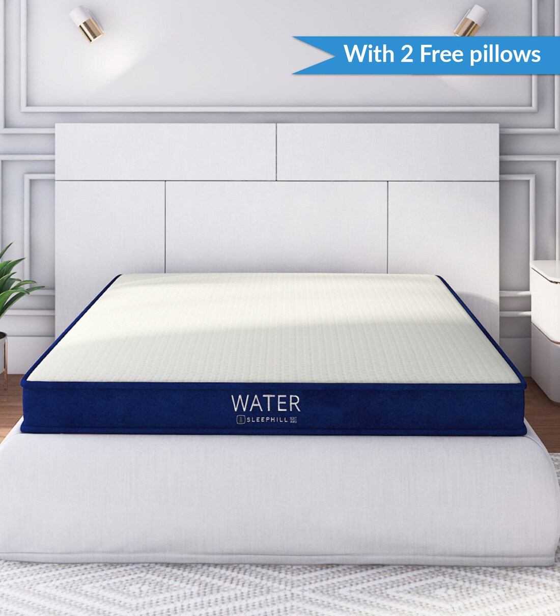 Buy Water Orthopedic 6 Inch HD Foam King Size Mattress (With 2 Free